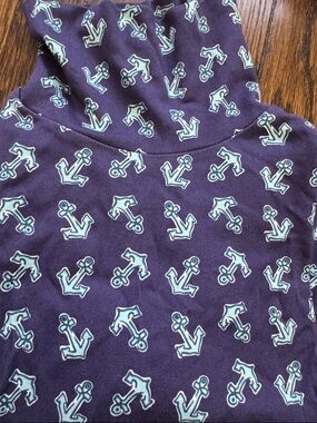 Classic prep 3t Anchor Print turtleneck navy
